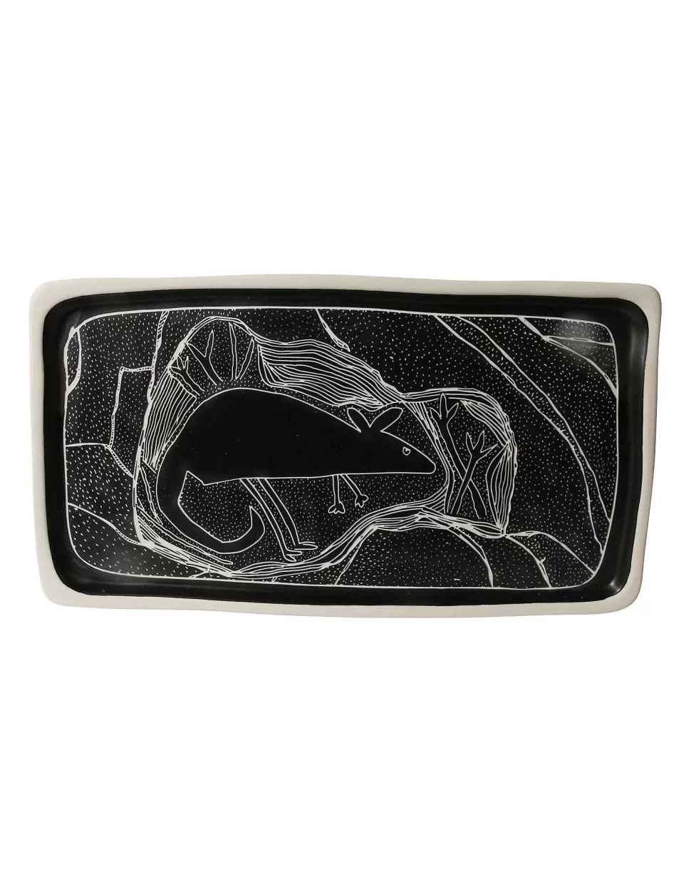 Plates-Robert Gordon Black Footed Tray / Rg X Juluwarlu