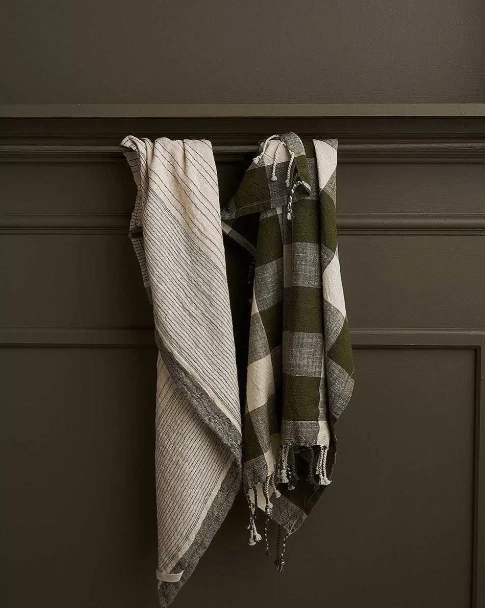 Linen-Robert Gordon Set Of 2 Tea Towels / Tilda Olive